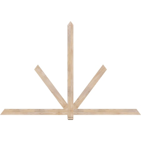 Ekena Millwork Kennewick Smooth Timber Gable Bracket, Douglas Fir, 84"W x 56"H x 1 1/2"D x 3 1/2"F, 16/12 Pitch GBW084X56X0204KEN00SDF